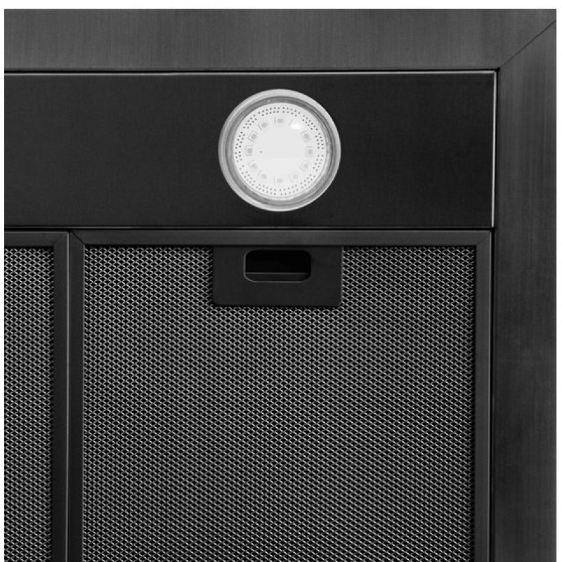 Inventum AKP6000ZWA wandschouw afzuigkap 60 cm - Afzuigcapaciteit 435 m3/h - Geschikt voor grote keuken - 3 standen - Ledspots - Luchtafvoer en recirculatie - Zwart