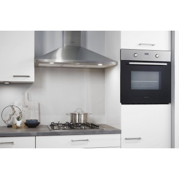 Inventum IKG6011RVS inbouw gaskookplaat 59 cm - 4-pits - Geïntegreerde vonkontsteking - Geschikt voor Nederlands gas - Na ombouw ook geschikt voor Belgisch gas en propaan/butaan - RVS/Zwart