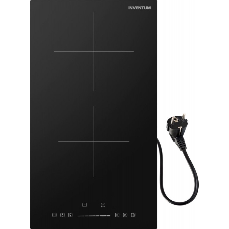 Inventum IKI3008 inbouw inductiekookplaat 30 cm - 1-fase - 2 kookzones - Boost - Timer - Kinderslot - Randloos - Elektrische kookplaat 2 pits - Zwart