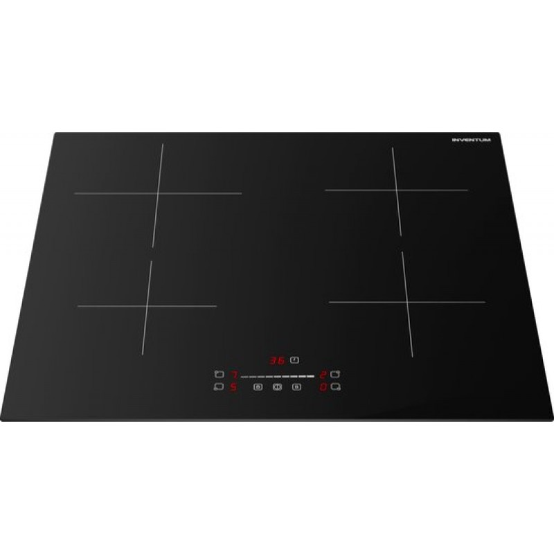 Inventum IKI6008 inbouw inductiekookplaat 60 cm - 1-fase - 4 kookzones - Boost - Timer - Kinderslot - Randloos - Elektrische kookplaat 4 pits - Zwart
