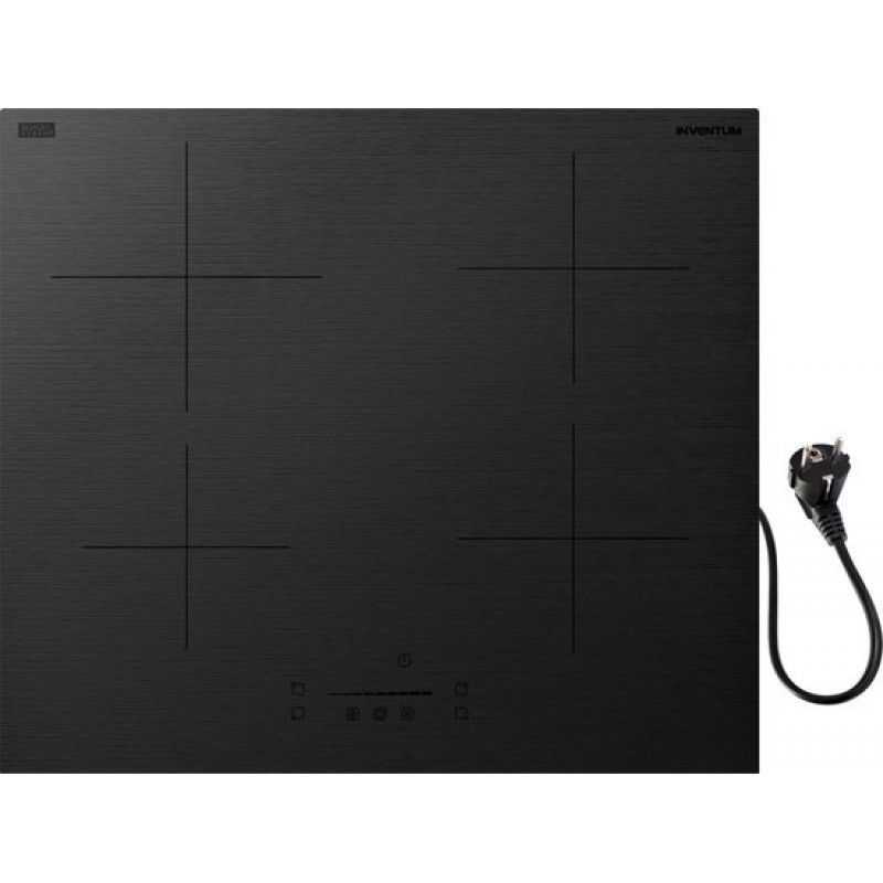 Inventum IKI6008MAT matte inbouw inductiekookplaat 60 cm - 1-fase - 4 kookzones - Boost - Timer - Kinderslot - Randloos - Elektrische kookplaat 4 pits - Mat Zwart