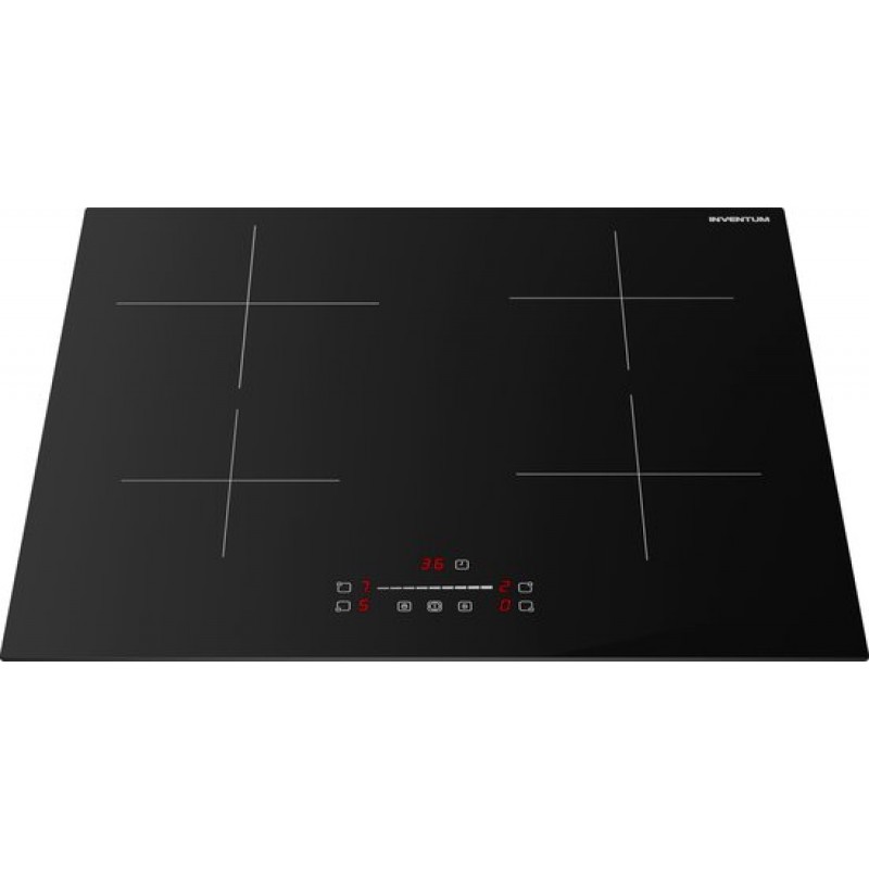 Inventum IKI6028 inbouw inductiekookplaat 60 cm - 1- of 2-fase - 4 kookzones - Boost - Timer - Kinderslot - Randloos - Elektrische kookplaat 4 pits - Zwart