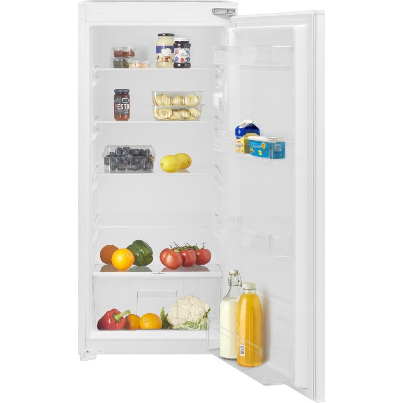 Inventum IKK1222S 122 cm energiezuinige inbouw koeler - Zeer stil - Koelkast 193 liter - Superkoelen - Vakantiestand - Vershoudlade - Sleepdeur - Wit
