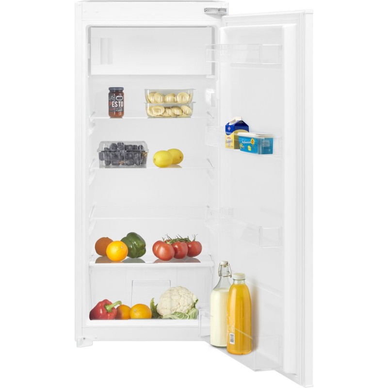 Inventum IKV1222S 122 cm energiezuinige inbouw koelkast - Zeer stil - Met vriesvak - 178 liter - Superkoelen - Supervriezen - Vakantiestand - Vershoudlade - Sleepdeur - Wit