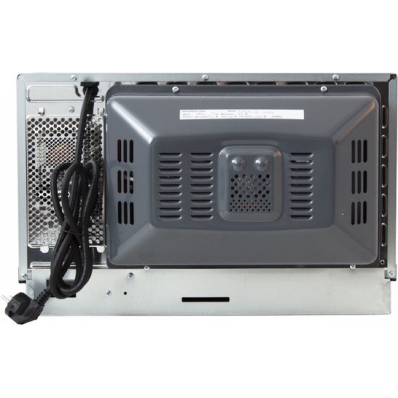 Inventum IMC6125F - Inbouw combi-oven - Hetelucht - Magnetron - Grill - 25 liter - 45 cm hoog - Tot 220 graden - RVS/Zwart