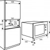 Inventum IMC6125F - Inbouw combi-oven - Hetelucht - Magnetron - Grill - 25 liter - 45 cm hoog - Tot 220 graden - RVS/Zwart