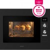 Inventum IMC6132FZWA - Inbouw combi-oven - Hetelucht - Magnetron - Grill - 32 liter - 45 cm hoog - Tot 220 graden - Zwart/RVS