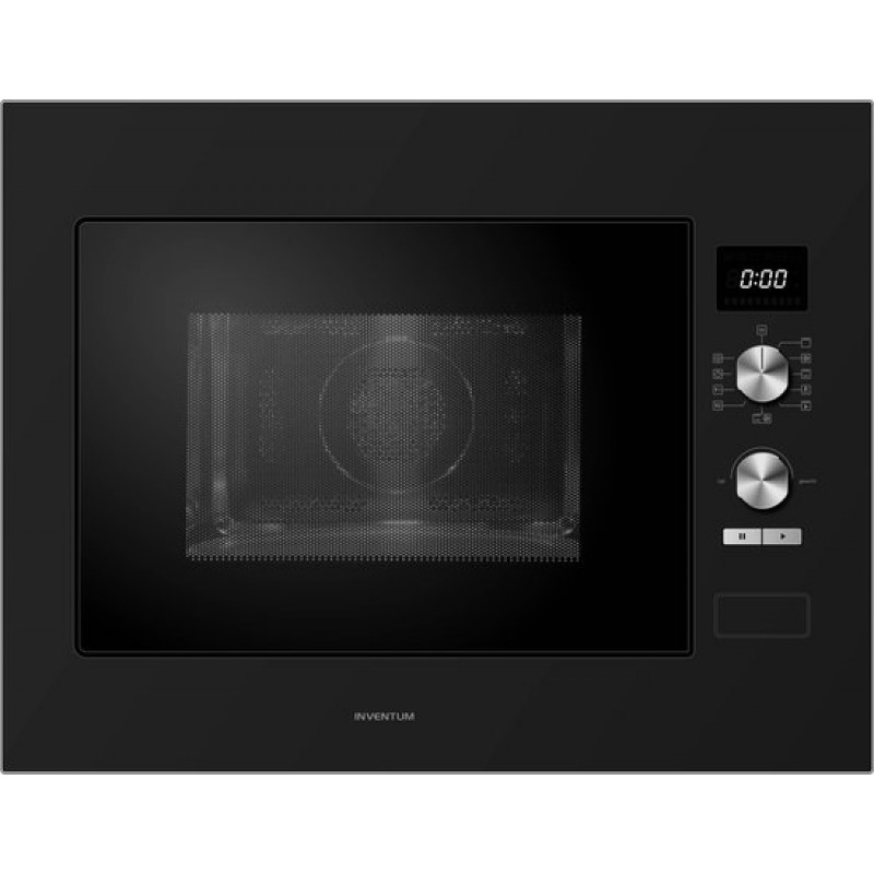 Inventum IMC6132FZWA - Inbouw combi-oven - Hetelucht - Magnetron - Grill - 32 liter - 45 cm hoog - Tot 220 graden - Zwart/RVS