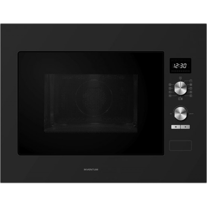 Inventum IMC6132FZWA - Inbouw combi-oven - Hetelucht - Magnetron - Grill - 32 liter - 45 cm hoog - Tot 220 graden - Zwart/RVS