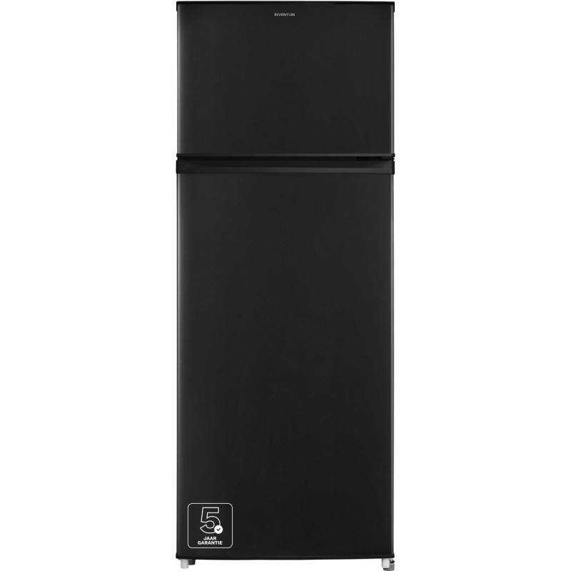 Inventum KV1430B koel-vriescombinatie 204 liter - 143 cm hoog - Vriesvak boven - Vrijstaand - Zwart