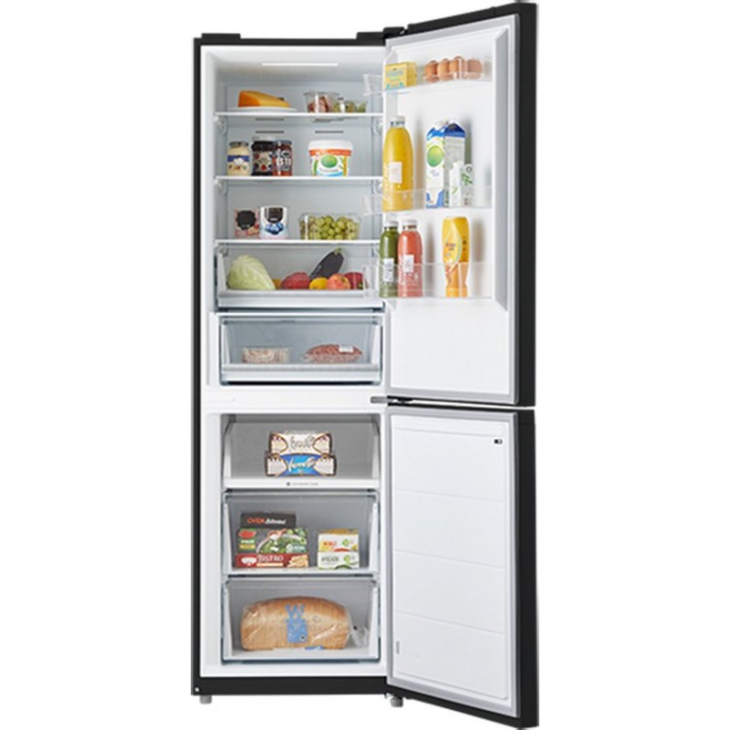 Inventum KV1851B No Frost energiezuinige koel-vriescombinatie - 185cm hoog - 334L - Zeer stil: 35 dB - Superkoelen - Supervriezen - Vrijstaand - Zwart