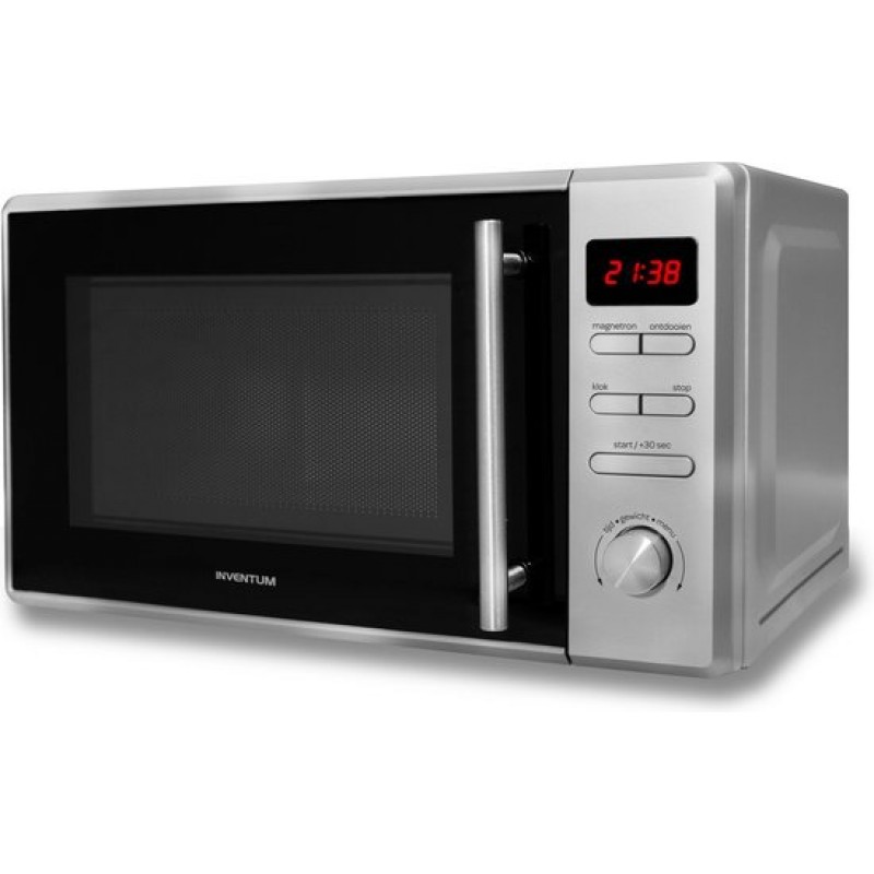 Inventum MN207S Solo magnetron - 20L - 800W - 8 kookprogramma's - Display - Ontdooifunctie - Zilver