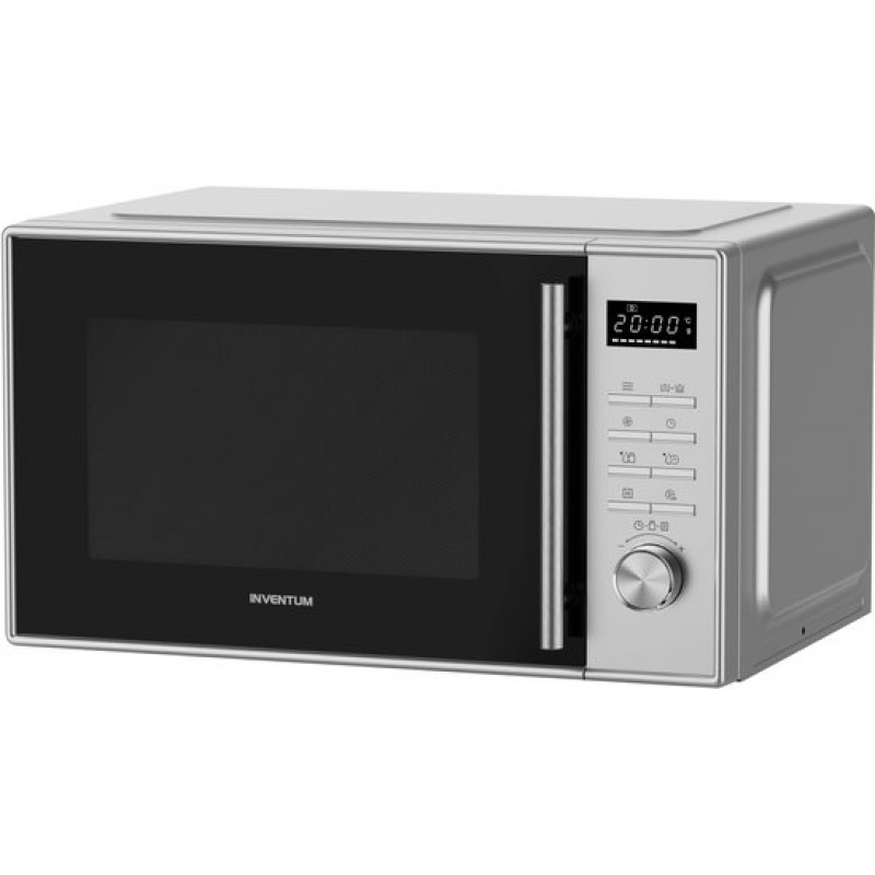 Inventum MN237CS Combimagnetron - 23L - 900W - Hetelucht- en grillfunctie - 10 kookprogramma's - 4 combistanden - Ontdooifunctie - Kinderslot - Zilver