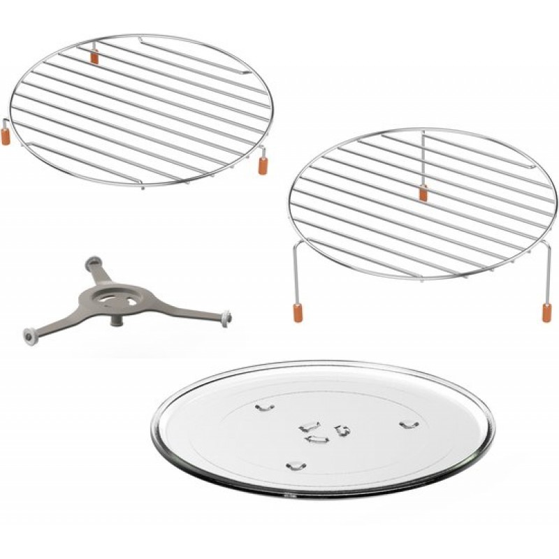 Inventum MN237CS Combimagnetron - 23L - 900W - Hetelucht- en grillfunctie - 10 kookprogramma's - 4 combistanden - Ontdooifunctie - Kinderslot - Zilver