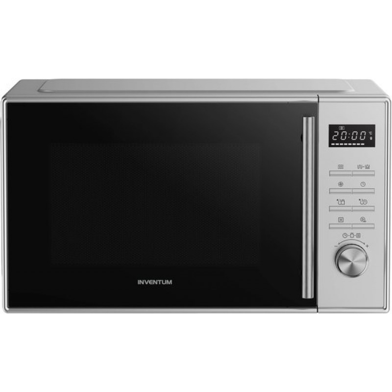 Inventum MN237CS Combimagnetron - 23L - 900W - Hetelucht- en grillfunctie - 10 kookprogramma's - 4 combistanden - Ontdooifunctie - Kinderslot - Zilver