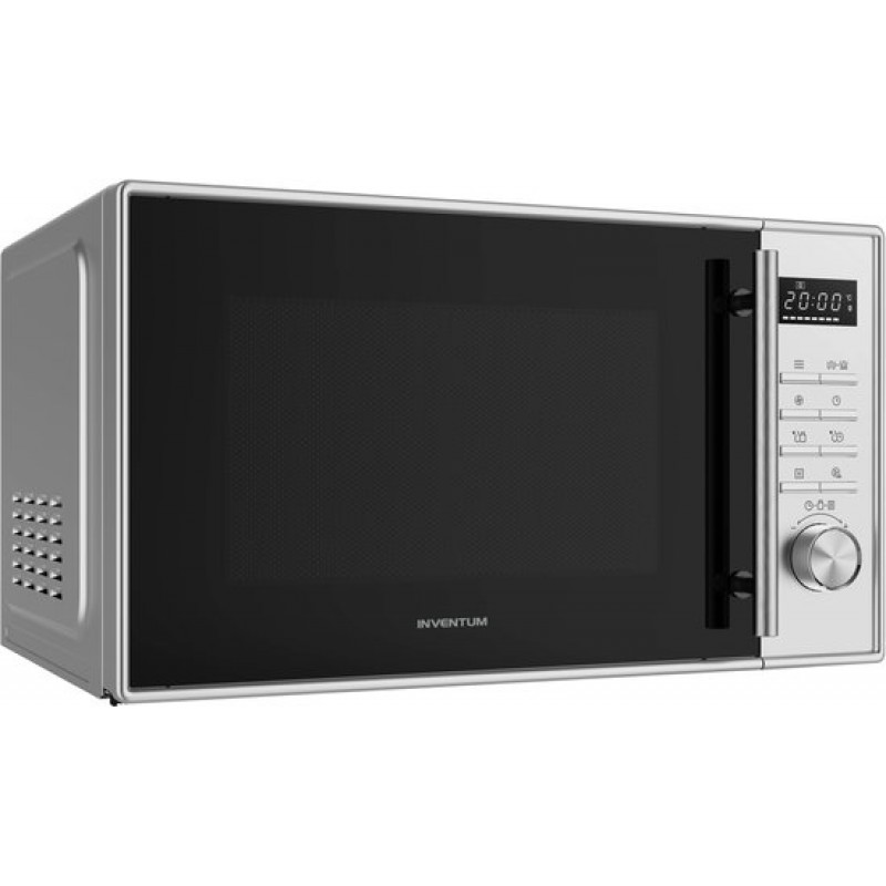 Inventum MN237CS Combimagnetron - 23L - 900W - Hetelucht- en grillfunctie - 10 kookprogramma's - 4 combistanden - Ontdooifunctie - Kinderslot - Zilver