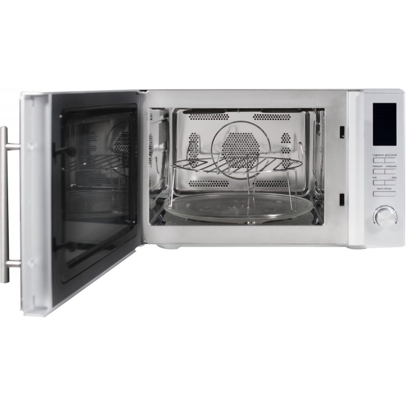 Inventum MN305C - Vrijstaande combimagnetron - Heteluchtoven - Grill - 30 liter - 900 watt - 10 kookprogramma's - RVS/Zwart