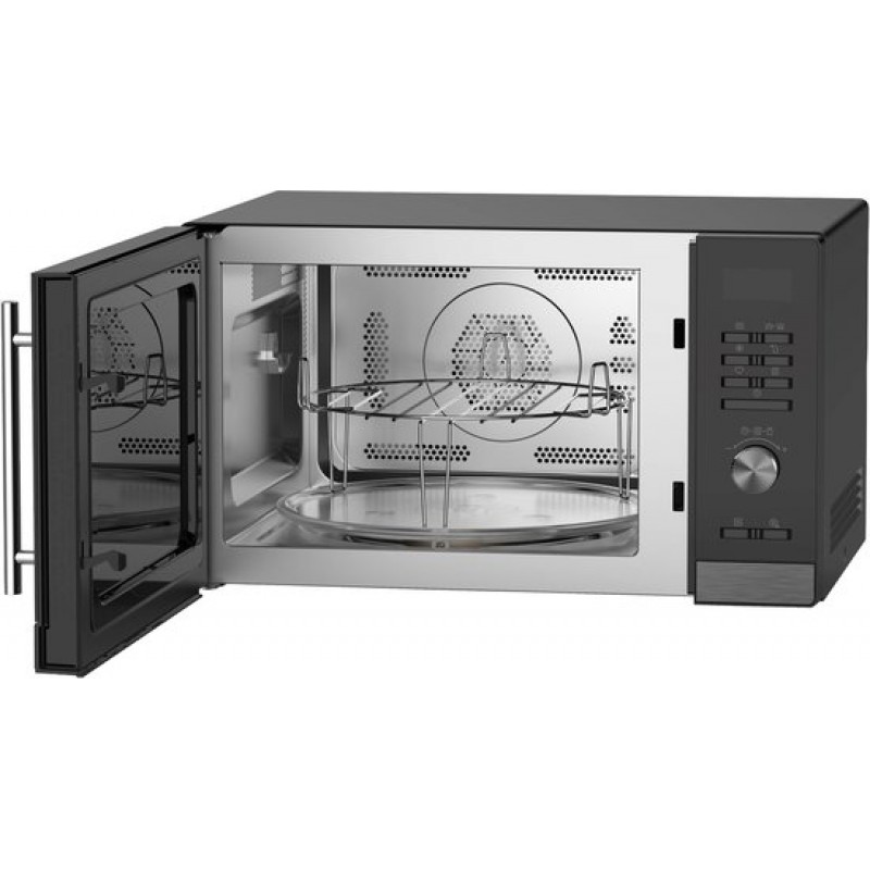 Inventum MN327CB Combimagnetron - 32L - 1000W - Hetelucht- en grillfunctie - Met draaispit - 10 programma's - 4 combistanden - Ontdooifunctie - Zwart