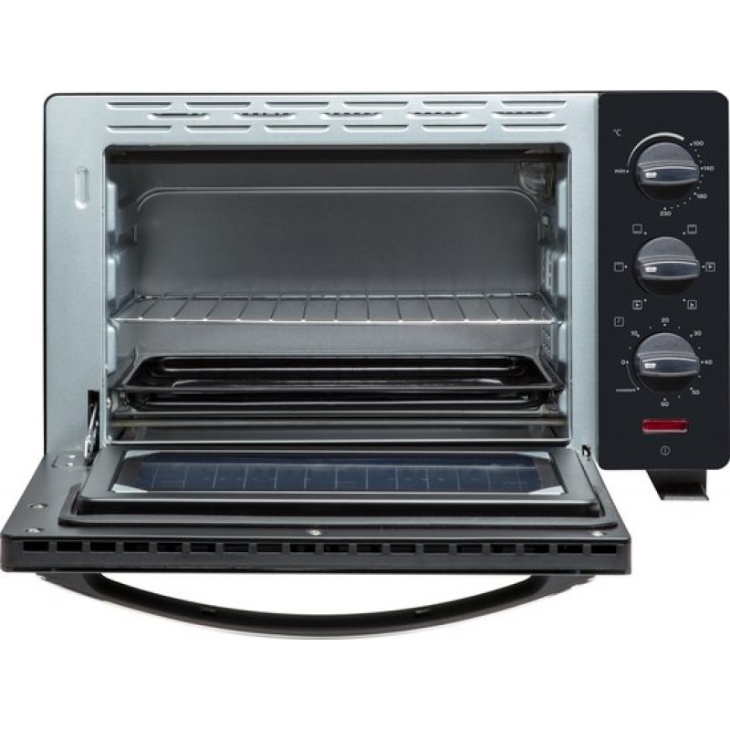 Inventum OV207B - Vrijstaande heteluchtoven - 20 liter - 1350 watt - 6 programma's - Zwart