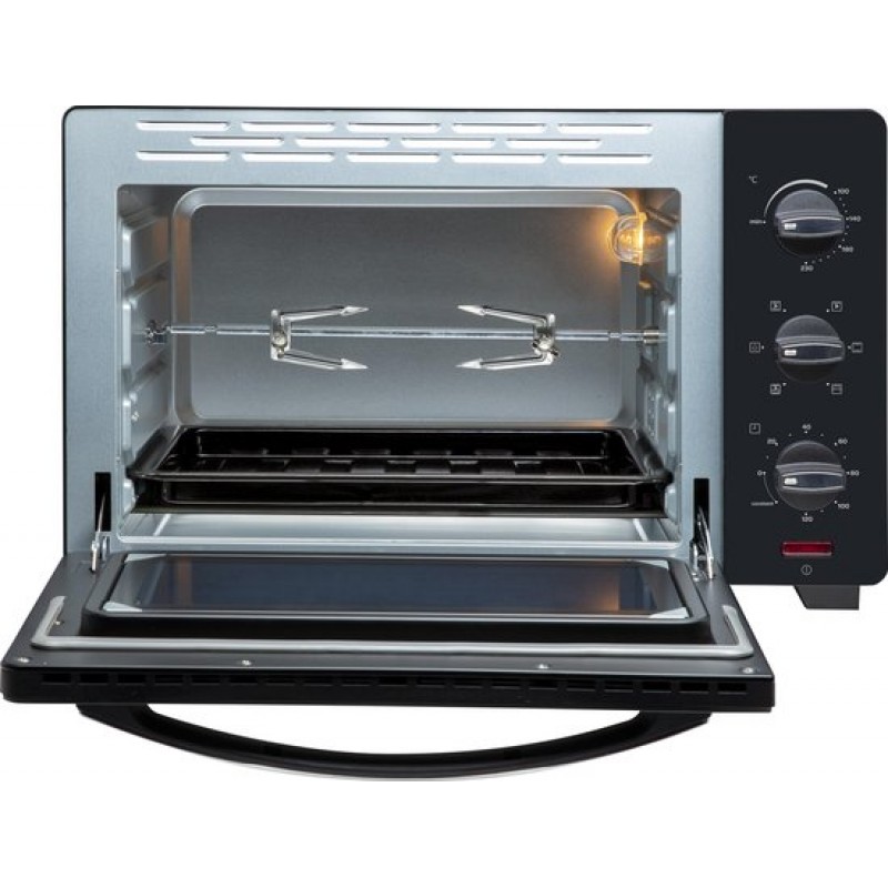 Inventum OV307B - Vrijstaande heteluchtoven - Draaispit - 30 liter - 1600 watt - 6 programma's - Zwart