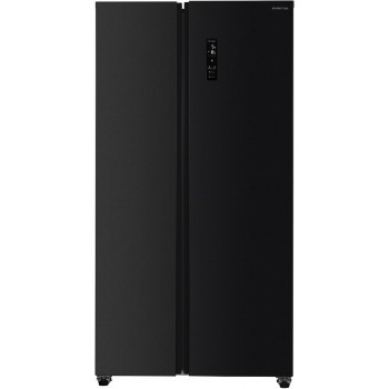 Inventum SKV0180B No Frost energiezuinige Amerikaanse koelkast - 532 liter - Digitaal display - Superkoelen - Supervriezen - Deuralarm - 2 deuren - Zwart