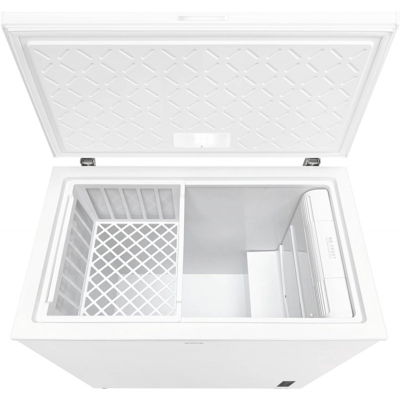 Inventum VK980W No Frost vrieskist - 233 liter - 98,6 cm breed - Supervriezen - Geschikt voor garage tot -15°C - Digitale thermostaat - 1 opbergkorf - Diepvrieskist - Wit