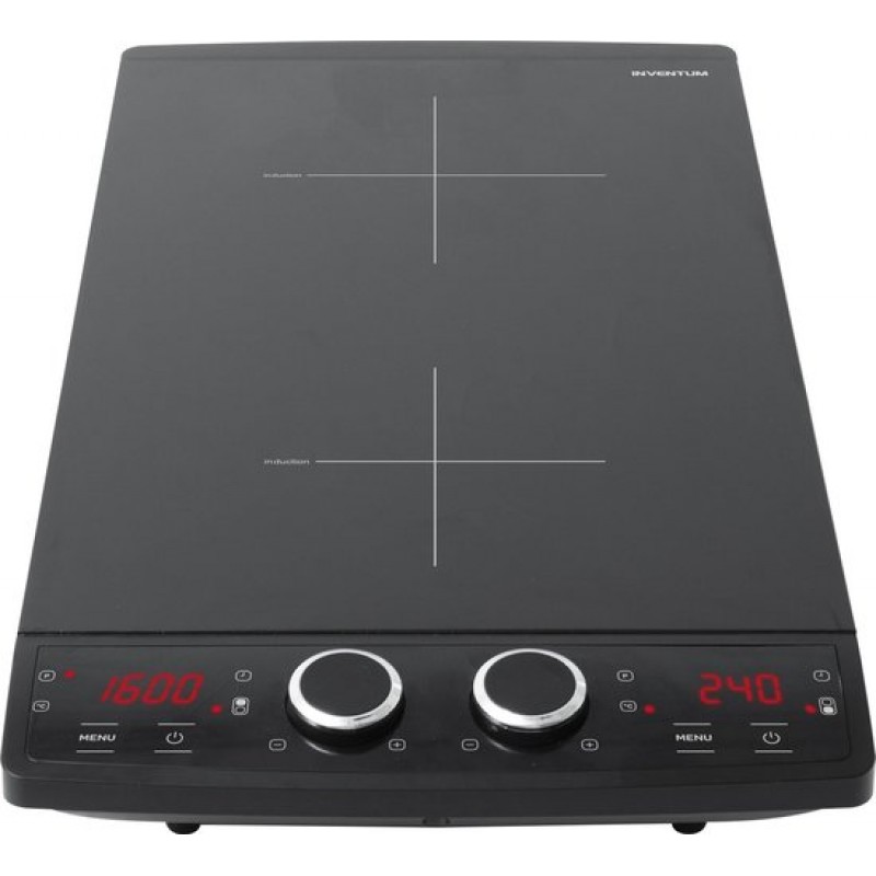 Inventum VKI3010ZWA inductie kookplaat 30 cm - 2 kookzones - 1-fase plug en play - Timer - 10 standen - 2900 W - Vrijstaand - Zwart