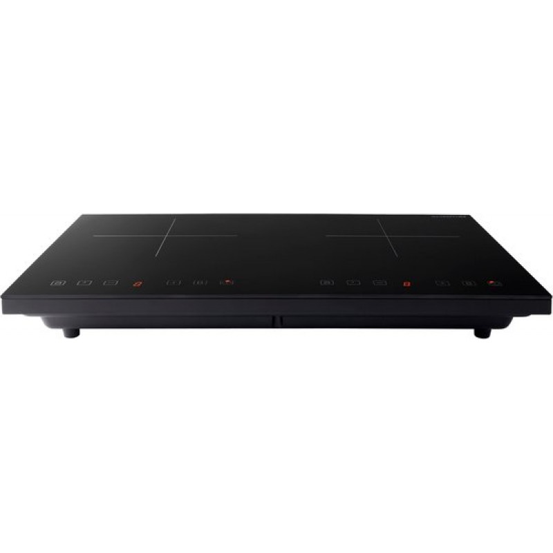 Inventum VKI3020ZWA inductie kookplaat 56,5 cm - 2 kookzones - 1-fase plug en play - Timer - Kinderslot - 8 standen - 3500 W - Vrijstaand - Zwart