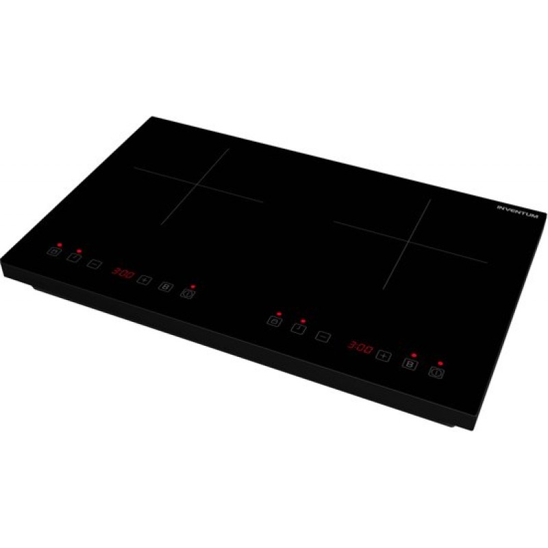 Inventum VKI3020ZWA inductie kookplaat 56,5 cm - 2 kookzones - 1-fase plug en play - Timer - Kinderslot - 8 standen - 3500 W - Vrijstaand - Zwart