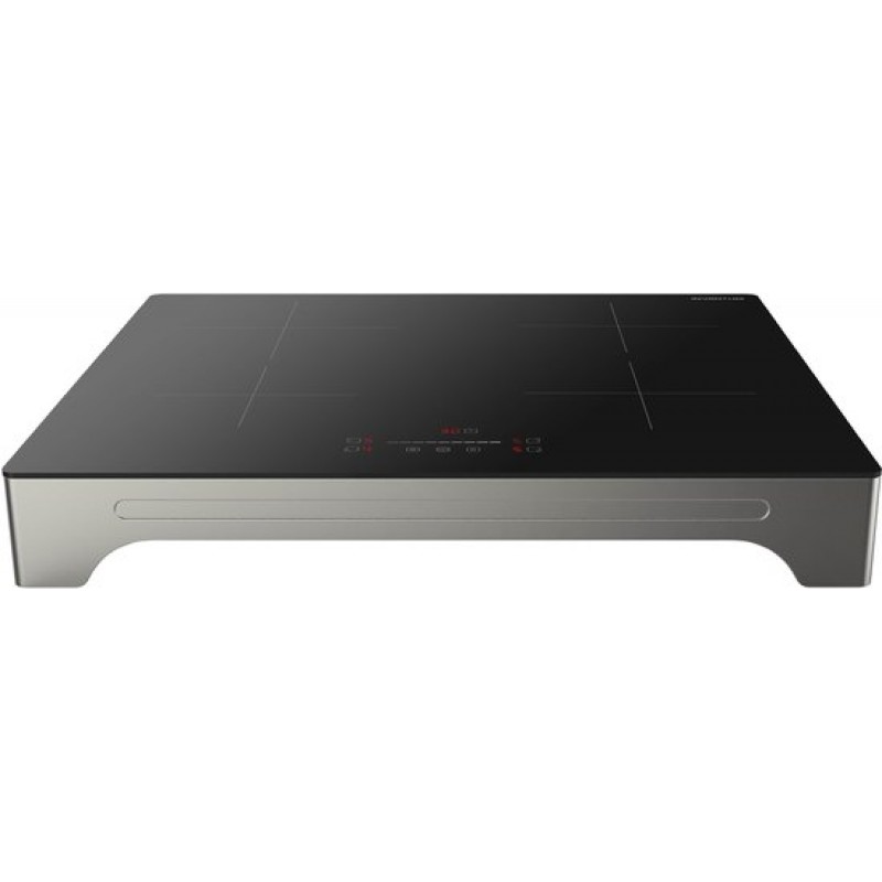 Inventum VKI6010ZIL inductie kookplaat 4 kookzones - 59 cm - 1-fase plug en play - Boost - Timer - Kinderslot - Tot 2600 W - Vrijstaand - Zilver/Zwart