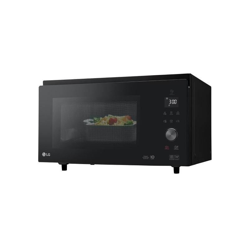 LG MJ3965BPS, Magnetron 39 L, 1100 W Inverter techniek voor snelle, gelijkmatige bereiding, CRISP-schaal voor krokant bakken & grillen, EasyClean™ coating: eenvoudig schoonmaken, Meer kook- en bakmogelijkheden voor flexibel gebruik, Zwart RVS design