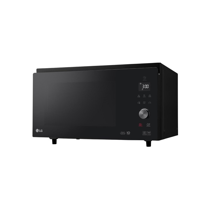LG MJ3965BPS, Magnetron 39 L, 1100 W Inverter techniek voor snelle, gelijkmatige bereiding, CRISP-schaal voor krokant bakken & grillen, EasyClean™ coating: eenvoudig schoonmaken, Meer kook- en bakmogelijkheden voor flexibel gebruik, Zwart RVS design