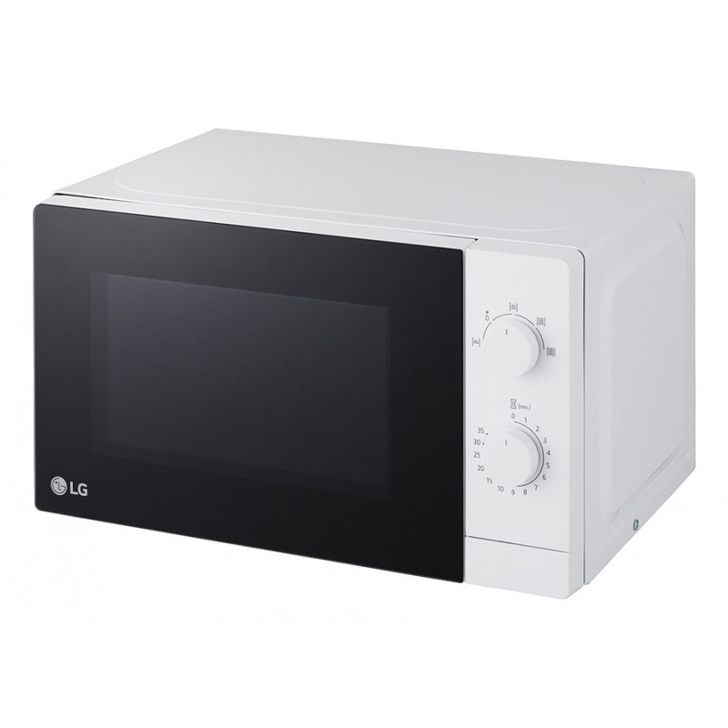 LG MS2082H magnetron 20 L met 700W vermogen voor eenvoudig opwarmen en ontdooien, draaiplateau voor gelijkmatige bereiding en compact design in wit voor elke keuken.