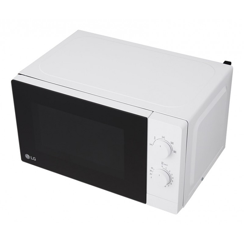 LG MS2082H magnetron 20 L met 700W vermogen voor eenvoudig opwarmen en ontdooien, draaiplateau voor gelijkmatige bereiding en compact design in wit voor elke keuken.