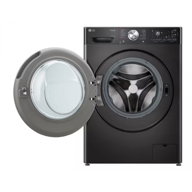 LG EZDispense FWY937BCTA1 was-droogcombinatie met wifi, 13 kg - platina zwart