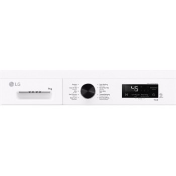 LG F4X1009NWK - Wasmachine - 9 kg - Direct Drive - Energielabel A - Stoom - Voorlader - 1400 RPM