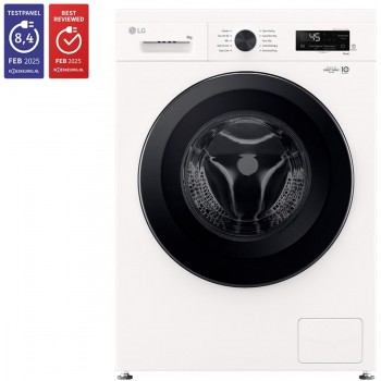 LG F4X1009NWK - Wasmachine - 9 kg - Direct Drive - Energielabel A - Stoom - Voorlader - 1400 RPM