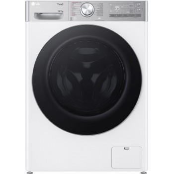 LG F4DR9537S2W was‑droogcombinatie 13 kg met AI DD voor slimme stofverzorging - TurboWash 39 voor sneller wassen - EzDispense automatische dosering - hygiënisch wassen met stoom en ThinQ slimme bediening. Energieklasse A‑20%
