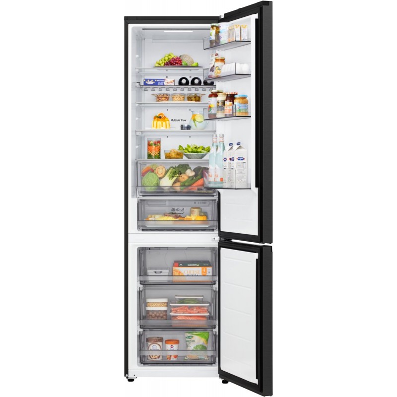 LG GBBS312AEV - Koel-vriescombinatie 333L - Zwart - DoorCooling voor gelijkmatige koeling - Zero Clearance voor een naadloze pasvorm - ThinQ bediening - Energieklasse A