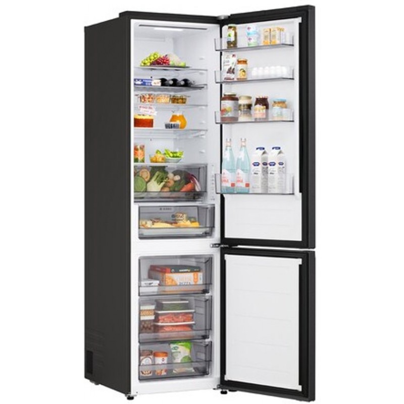 LG - GBBS322CEV- 375L - Koel-vriescombinatie - Essence Zwart Staal- Smart Technology - ThinQ (WiFi)