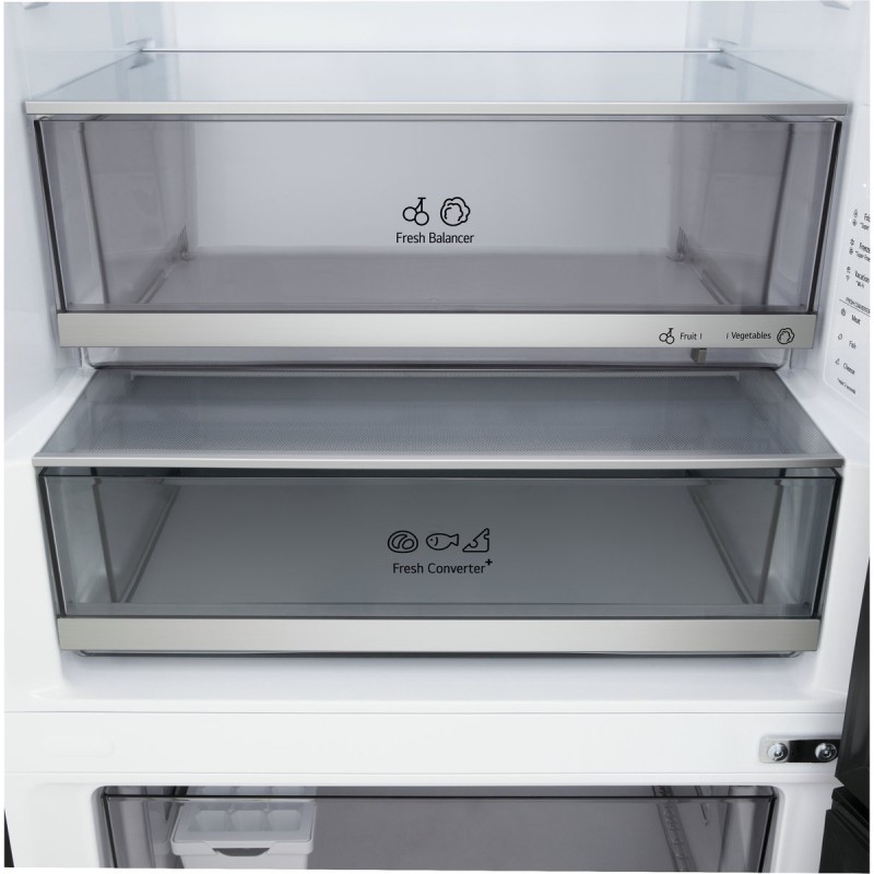 LG GBBS726AEV koel‑vriescombinatie 375 liter inhoud - Energieklasse A - DoorCooling voor gelijkmatige koeling - Fresh Balancer voor optimale versheid - Stille Smart Inverter Compressor en ThinQ wifi bediening
