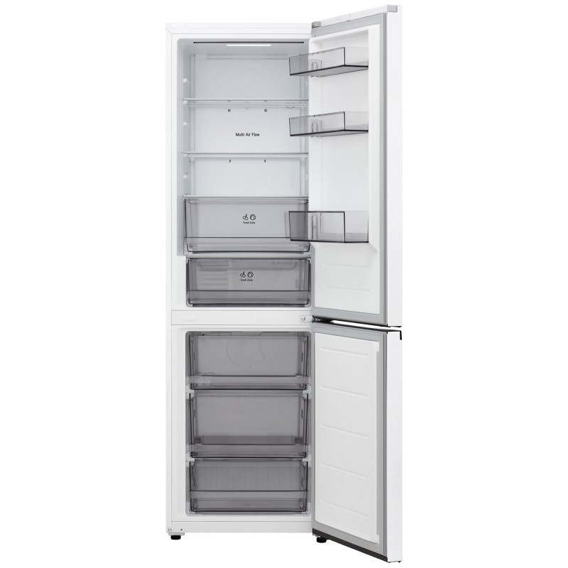 LG GBBSJ10DSW koel‑vriescombinatie 375L met NoFrost, DoorCooling+ voor snelle en gelijkmatige koeling, LinearCooling voor langdurige versheid en ThinQ slimme bediening