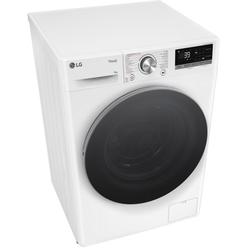LG GC3R709S1 wasmachine 9 kg, AI DD en AI Wash voor slimme stofverzorging - TurboWash 39 voor sneller schoon - Hygiënisch wassen met stoom en ThinQ slimme bediening. Energieklasse A-10%