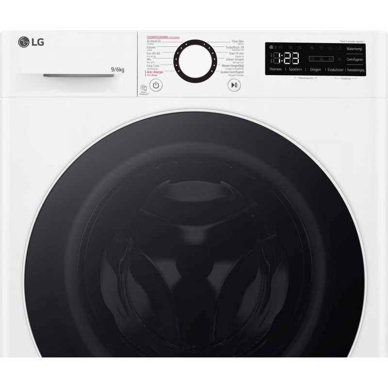 LG GD3R509S0 - 9/6 kg Was-droogcombinatie met Slimme AI DD™ motor - Hygiënisch wassen met stoom - ThinQ™