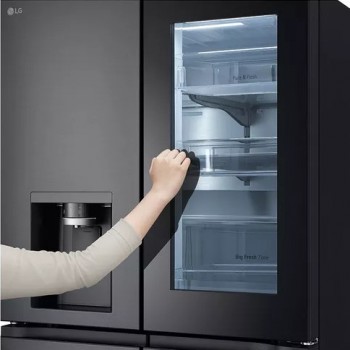 LG CraftIce InstaView GMG96CRAFT Amerikaanse stijl slimme koel-vriescombinatie - Essence Black Steel