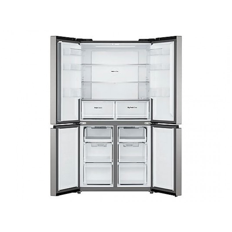LG GMM41MSBEM Serie 1 Koelkast met vriesvak en Franse deuren (474 ​​L 833 mm breed, 1775 mm diep, donkergrijs)