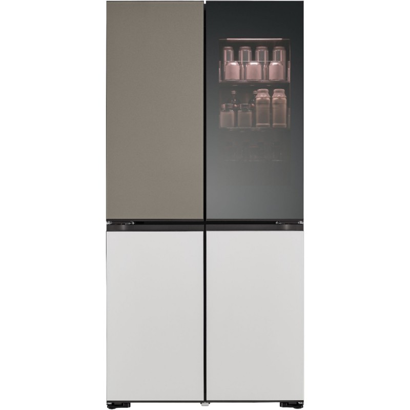 LG GMV960NNME Instaview - Amerikaanse koelkast - breedte 91.4 cm - hoogte 186.5 cm - inhoud 384 l - NoFrost