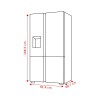 LG GMV960NNME Instaview - Amerikaanse koelkast - breedte 91.4 cm - hoogte 186.5 cm - inhoud 384 l - NoFrost
