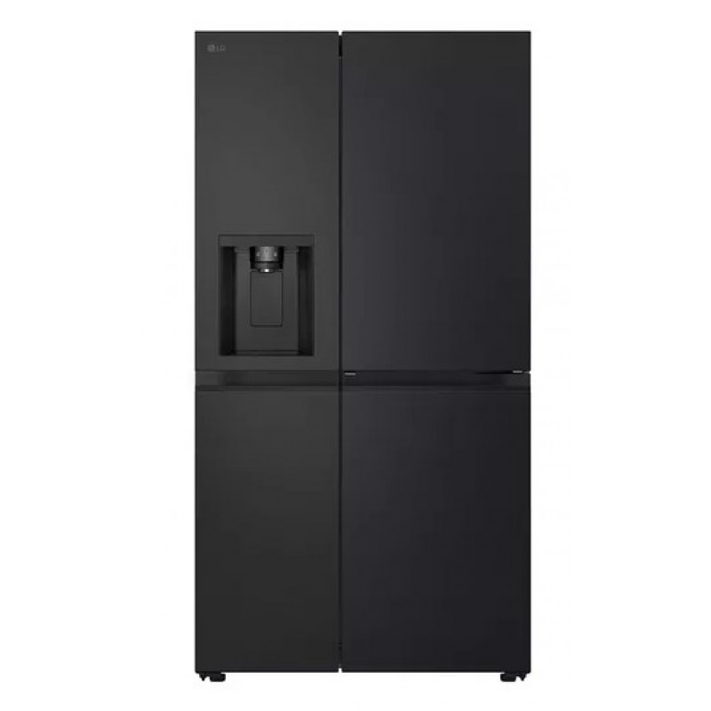 LG GSJC40EPPE Side-by-Side koel-vriescombinatie - 641 liter, energieklasse E - met deur-in-deur - Multi-Airflow - ijs- en waterdispenser - UVNano - Total No Frost - zwart