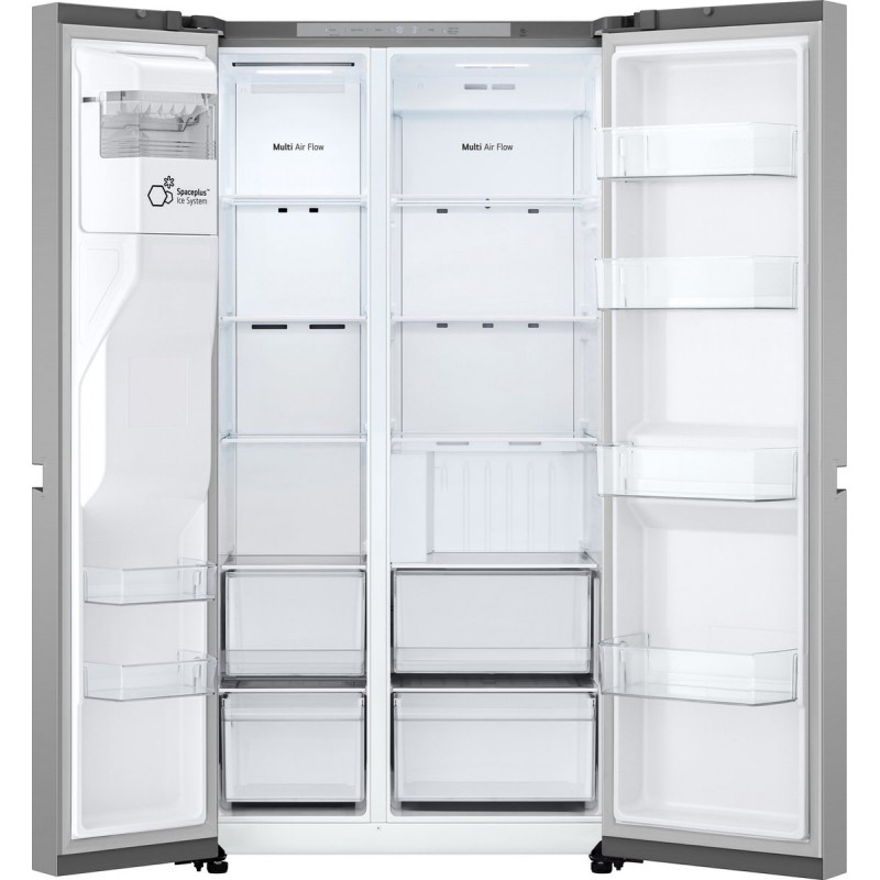 LG GSLC40PYPE, Vrijstaand, Amerikaanse deur, Zilver, Prime Silver, Touch, LED